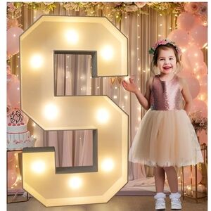 Pooqla 3FT Marquee Light Up Letter, LED Letters Big Mosaic Marquee Letter "S"